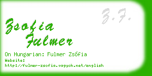 zsofia fulmer business card